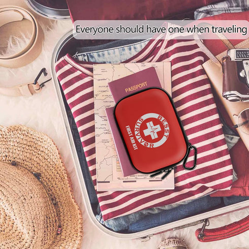 Portable First Aid Kit -Small First Aid Kit, Compact Medical Kits with Compartments EVA Case for Camping, Hiking, Car, Home,Sports - Emergency & M...